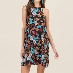 Francesca's Carlisle Ladder Trim Floral Shift Dress